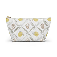 Lemon Tile Accessory Pouch w T-bottom in Gray